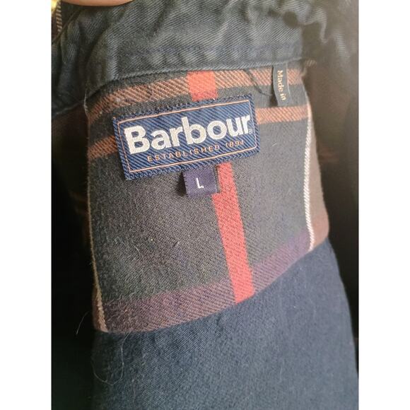 Barbour Plaid Flannel Shaket Quilted Lined Overshirt old money gorpcore outdoors - Picture 10 of 13